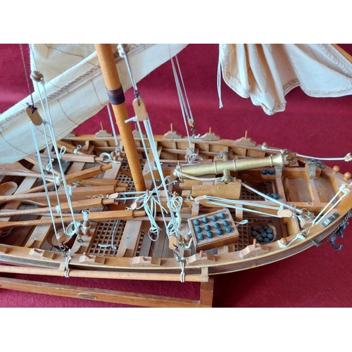 322 - Nauticalia London wooden and brass Revenue Cutter ship model . 24