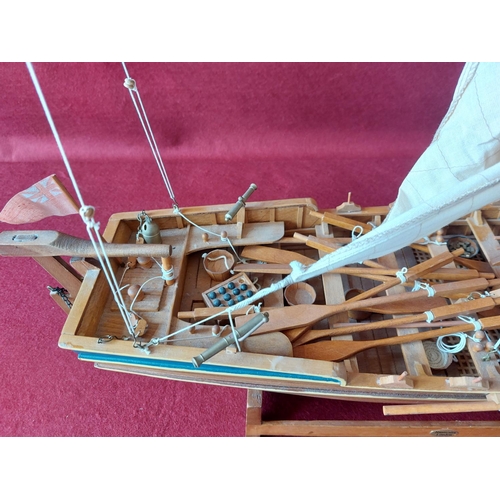 322 - Nauticalia London wooden and brass Revenue Cutter ship model . 24