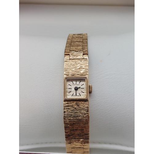 12 - 9ct gold  womens Rotary Bracelet Watch 21.9 grams