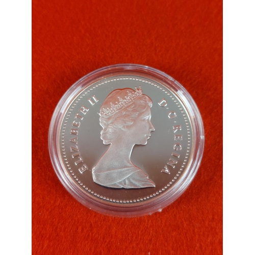 144 - Silver proof 1982 Canada 1 dollar coin.