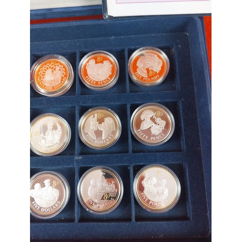 149 - Royal Mint silver proof Queens 80th Birthday coin collection. 12 coins in total all with certificate... 