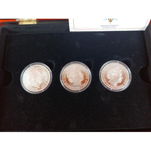 151 - Silver Proof �5 coin set to the Armed Services.