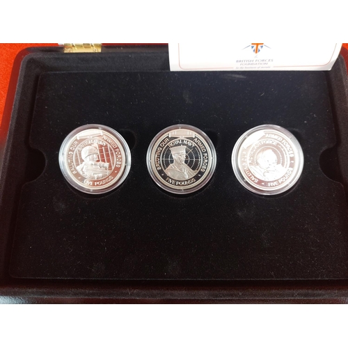 151 - Silver Proof �5 coin set to the Armed Services.