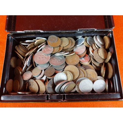 159 - Tin of mixed coins.