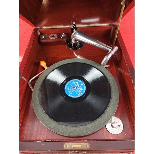 173 - Antique Early 20th Century HMV wind up gramaphone. In need of repair but a great looking piece. As f... 