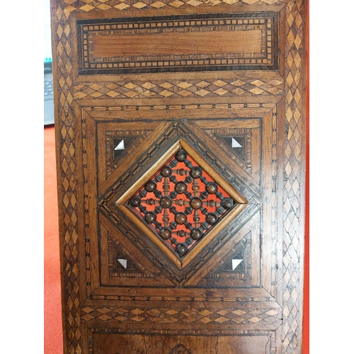 174 - A fine 19th century ottoman with inlaid wood and mother of pearl quran/book stand.