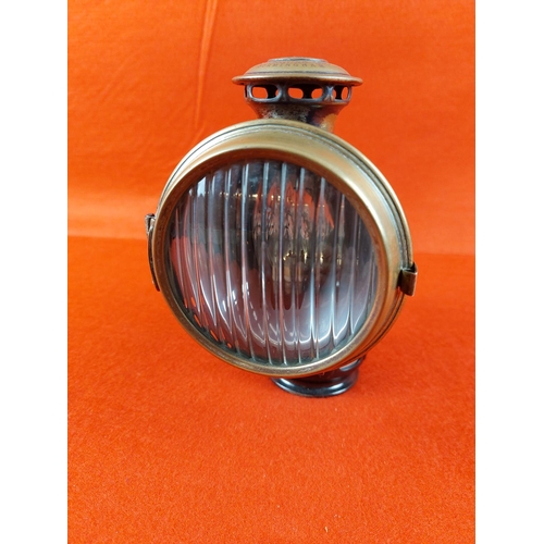 181 - Joseph Lucas Ltd KORA 262 carbide bicycle lamp. Some damage to back reflector, overall good conditio... 