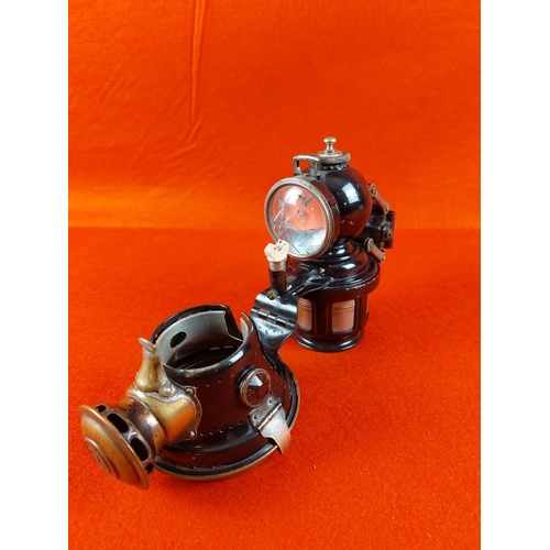 181 - Joseph Lucas Ltd KORA 262 carbide bicycle lamp. Some damage to back reflector, overall good conditio... 