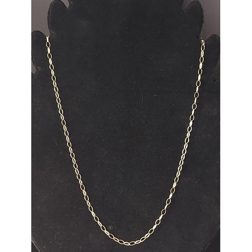 20 - 9ct gold necklace 3.5 grams length 53cm