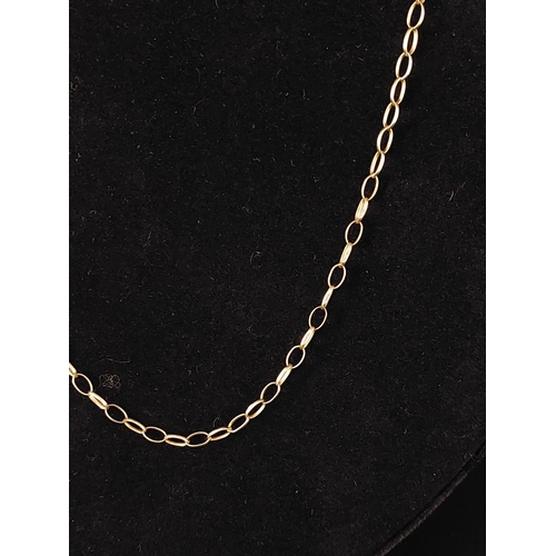 20 - 9ct gold necklace 3.5 grams length 53cm