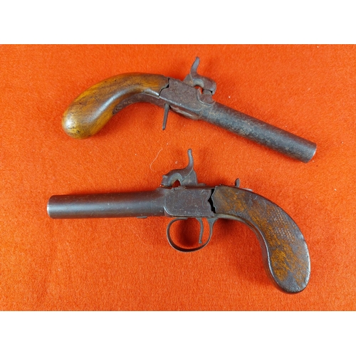 205 - Pair of percussion pistols. As found.