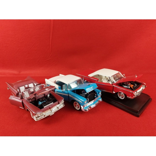 221 - 3 x Road Signature models. 1956 Chevrolet Bel Air, 1959 Buick Electra, 1964 Mercury Marauder. Scale ... 