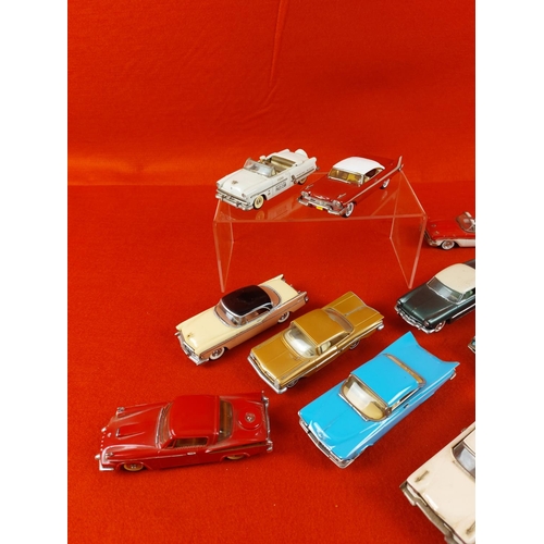 235 - Collection of vintage die cast American car models. 1:43 scale. Various makers including Marque One,... 