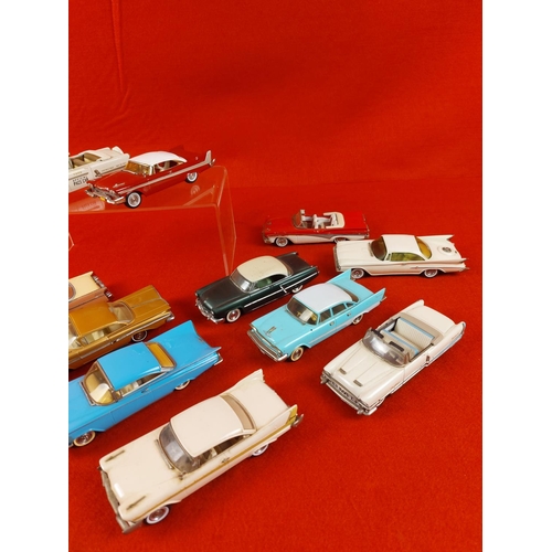 235 - Collection of vintage die cast American car models. 1:43 scale. Various makers including Marque One,... 