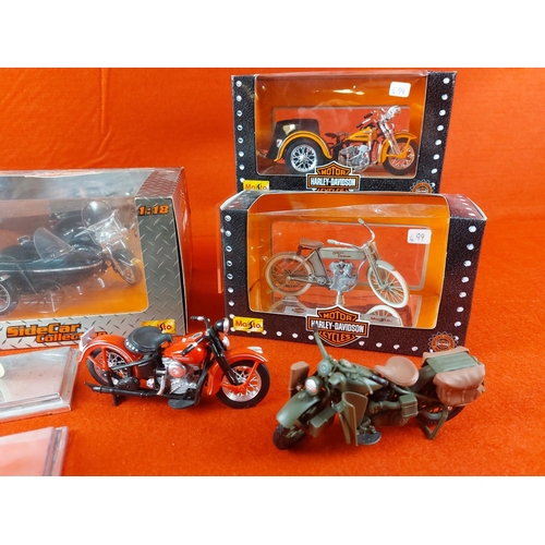 241 - Collection of Maisto Harley Davidson Motorbikes 3 boxed.