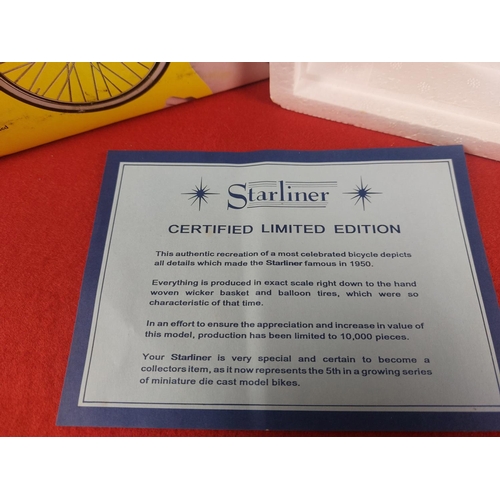 247 - 1950 Starliner Limited Edition die cast model bike. In original box by XONEX. Scale 1:6.