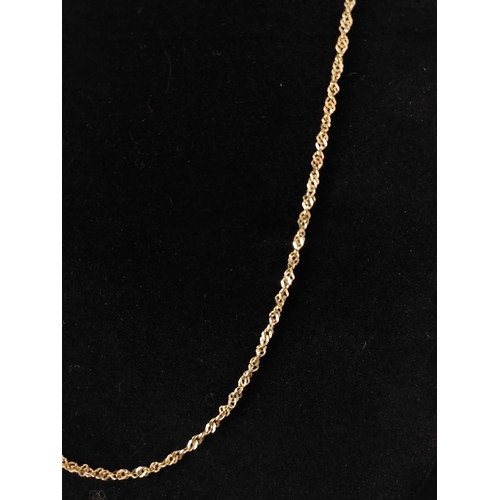 25 - 9ct gold necklace 3.5grams length 48cm