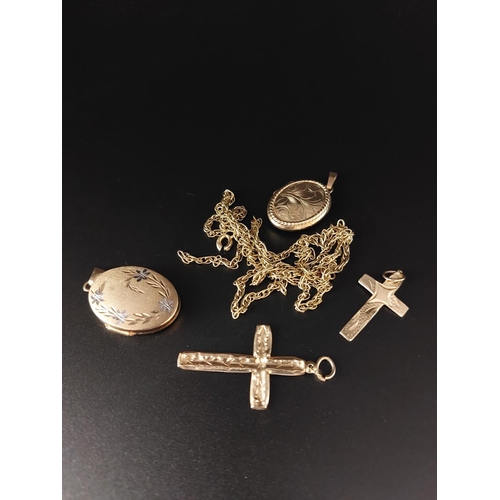 26 - 9ct gold items 12.7 grams