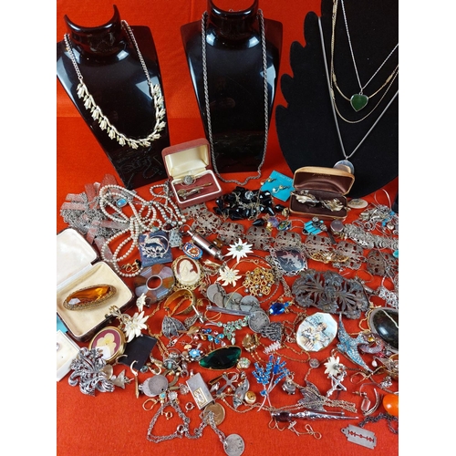 293 - Large collection of vintage costume jewellery