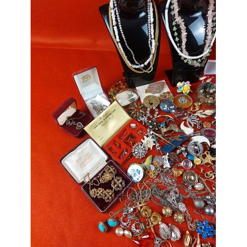 295 - Large collection of vintage costume jewellery