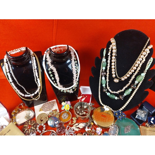 295 - Large collection of vintage costume jewellery