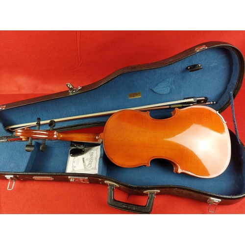 323 - Skylark Brand violin with case.