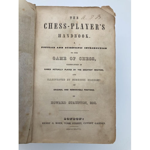 331 - The Chess Players Handbook 1st Edition. Howard Staunton. Published by Henry Bhon 1847. See pictures ... 