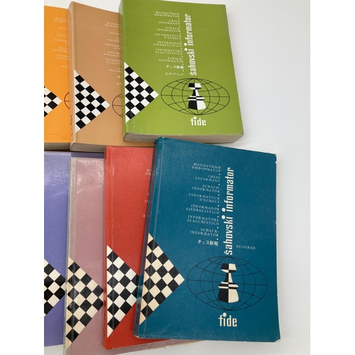 336 - Set of 16 Chess Informant Fide. Issues, 17-1974, 18-1975, 20 & 21-1976, 23-1977, 28-1975, 29 & 30-19... 