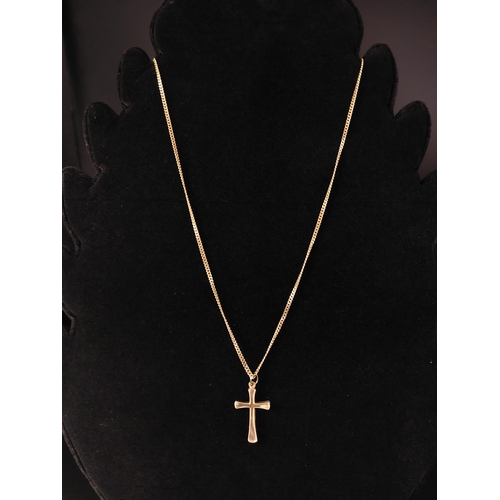 34 - 9ct gold necklace with crucifix pendant 3.9 grams