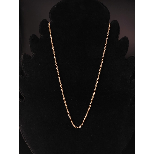 36 - 9ct rose gold necklace 7.3 grams 47 cm