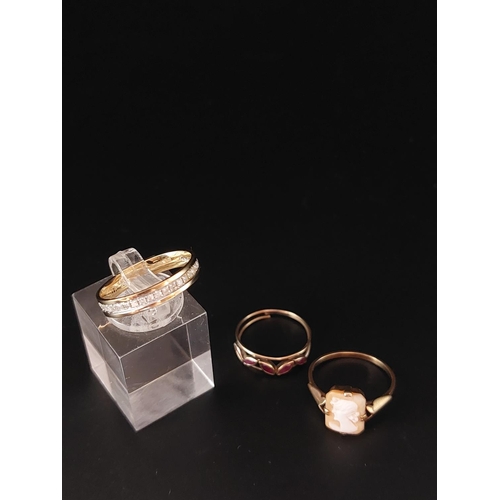 40 - 3 x 9ct gold rings 4.4 grams