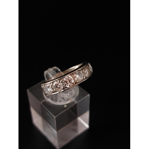 58 - 18ct white gold half eternity diamond ring. 7 Diamonds in total each at 0.25 carat. Centeral diamond... 