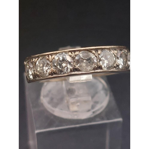 58 - 18ct white gold half eternity diamond ring. 7 Diamonds in total each at 0.25 carat. Centeral diamond... 