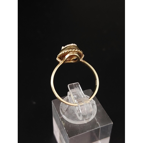 6 - 9ct gold ladies ring size P