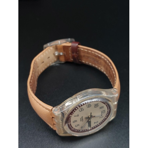 95 - Vintage swatch watch with original strap.