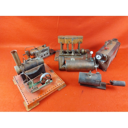 Collection of barn find vintage steam engine parts including 1 Mamod