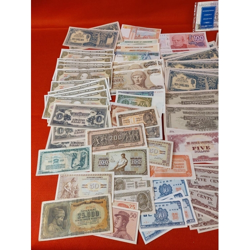 100 - Large collection of uncirculated bank notes