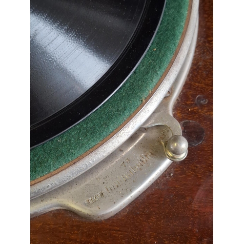 105 - A rare E.M.G XB Oversized Horn Gramophone circa 1930's. Clockwork Mahogany cased three-quarter depth... 