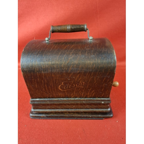 108 - Thomas Edison Gem model D No.319048D phonograph known as the Red Gem. Early 20th century with origin... 