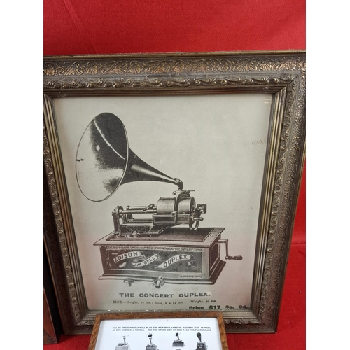 122 - 4 x phonograph prints