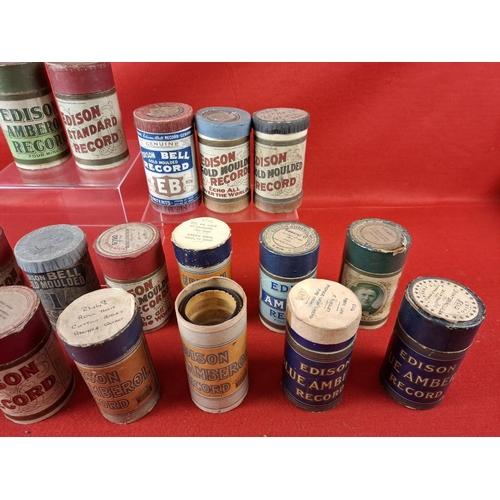 125 - Collection of 20 Amberol phonograph cylinder records. Cylinders in good condition for age