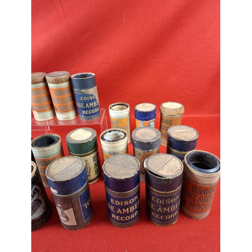 126 - Collection of 30 Amberol Phonograph cylinder records. Cylinders in good condition for age