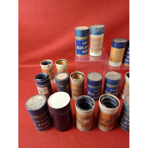 127 - Collection of 30 Amberol Phonograph cylinder records. Cylinders in good condition for age