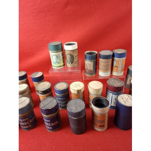 128 - Collection of 30 Amberol Phonograph cylinder records. Cylinders in good condition for age