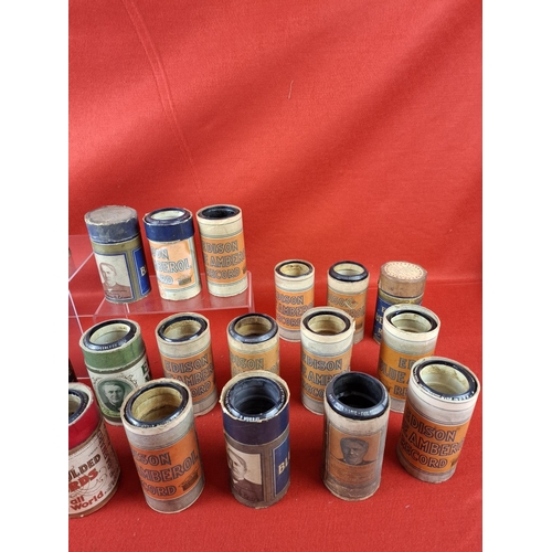 130 - Collection of 30 Amberol Phonograph cylinder records. Cylinders in good condition for age