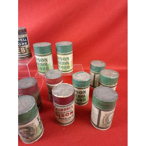 131 - Collection of 19 Amberol phonograph cylinder records. Cylinders in good condition for age