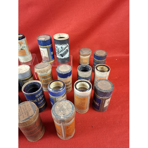 133 - Collection of 30 Amberol Phonograph cylinder records. Cylinders in good condition for age