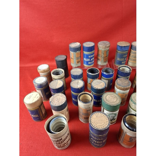 134 - Collection of 39 Amberol Phonograph cylinder records. Cylinders in good condition for age