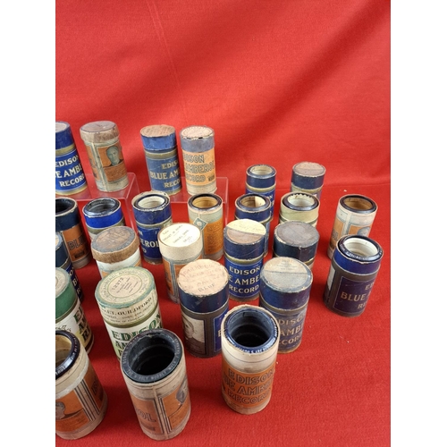 134 - Collection of 39 Amberol Phonograph cylinder records. Cylinders in good condition for age