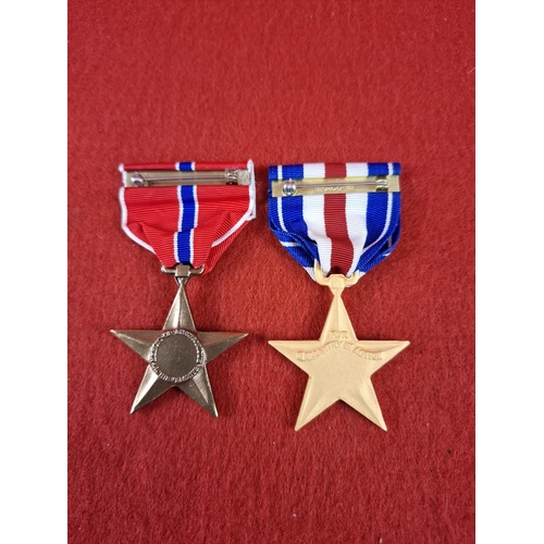 165 - 2 US military medals 1 bronze star 1 silver star